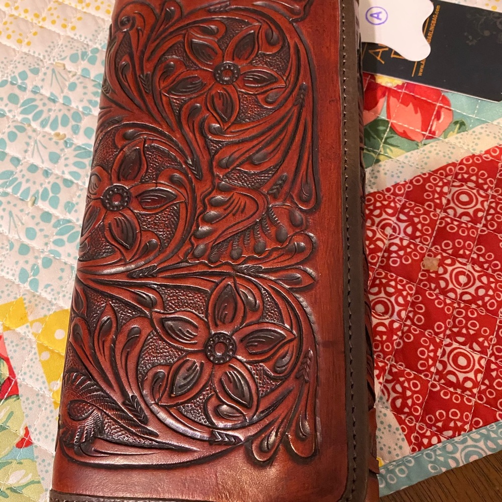 American darling wallet hand carved